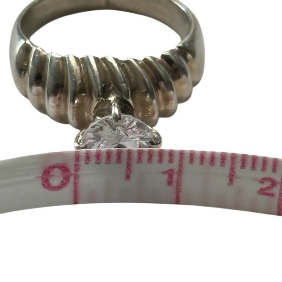 925 Sterling Silver Cubic Zirconia Size 7 - Picture 10 of 10